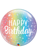 Birthday Ombre & Dots 20" Bubble Balloon