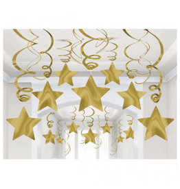 Gold Shooting Star Mega Value Pack Swirl Decorations