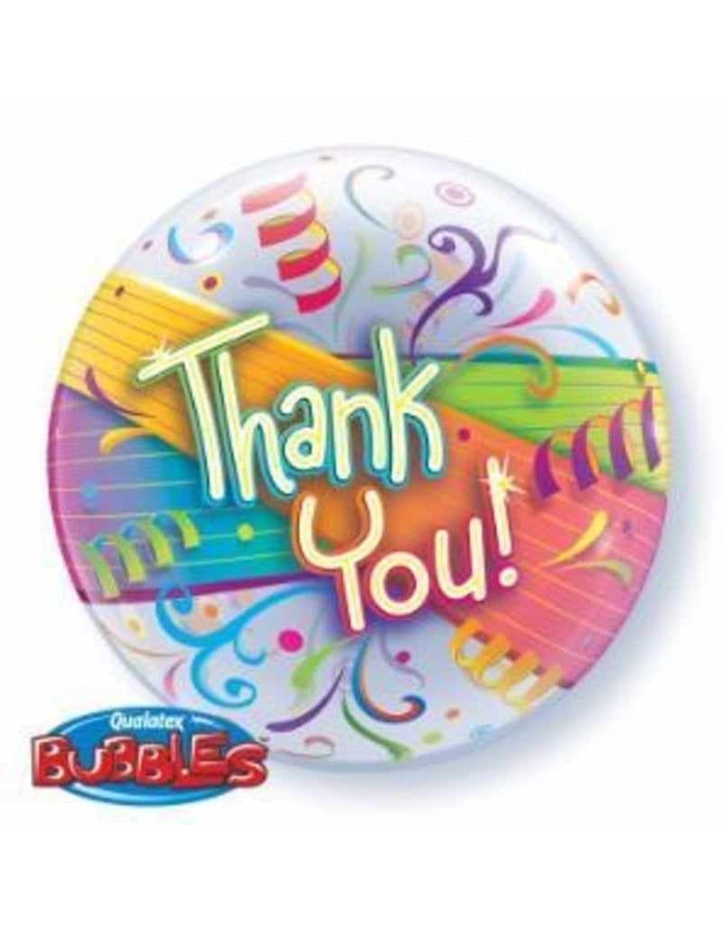 Thank You Streamers 22" Bubble Balloon