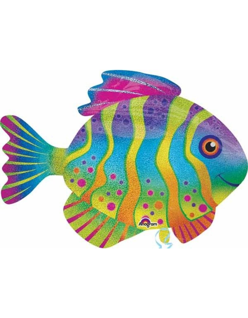 Colourful Fish Supershape 33" Mylar Balloon