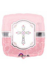 Communion Blessing Pink 18" Mylar Balloon