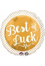 Best Of Luck Gold 18" Mylar Balloon