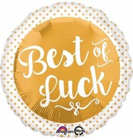 Best Of Luck Gold 18" Mylar Balloon