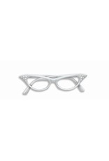 White 50's Rhinestone Glasses