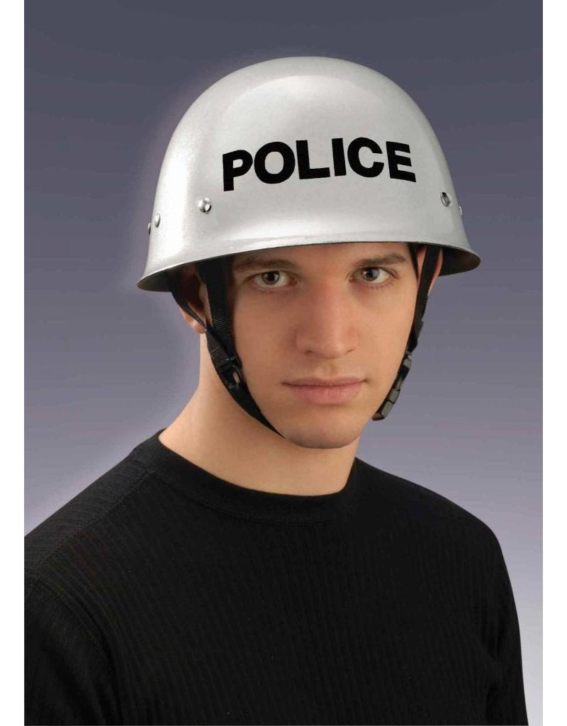 White Police Helmet