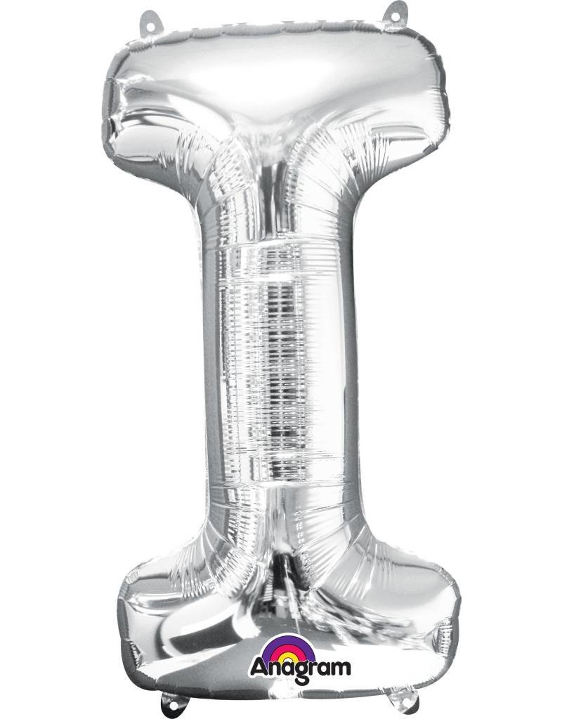 Silver Letter I Mylar 34" Balloon