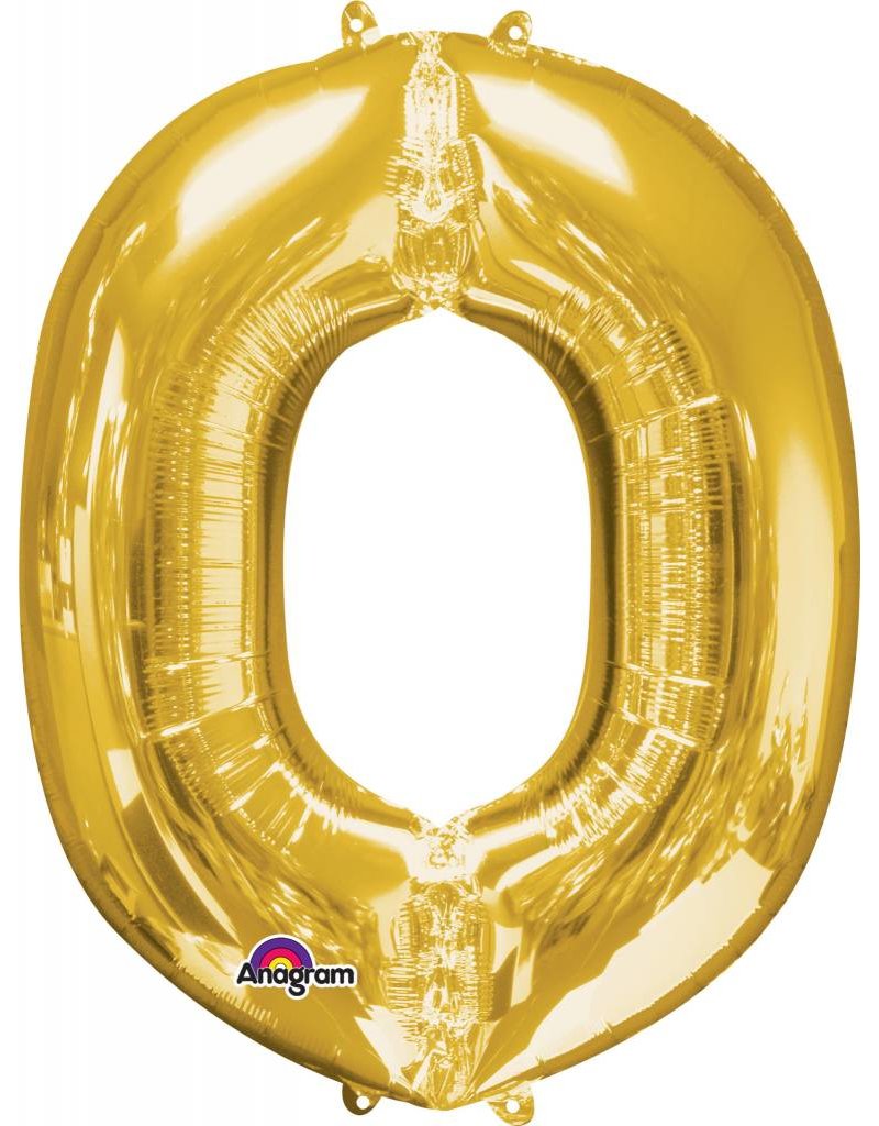 Gold Letter O Mylar 34" Balloon