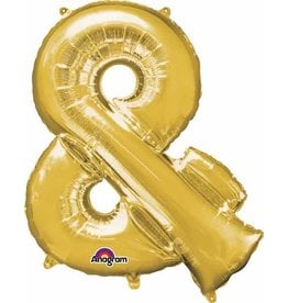 Gold Letter & Mylar 34" Balloon