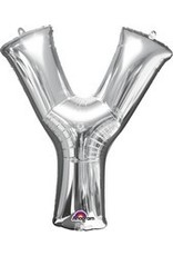 Silver Letter Y Mylar 34" Balloon
