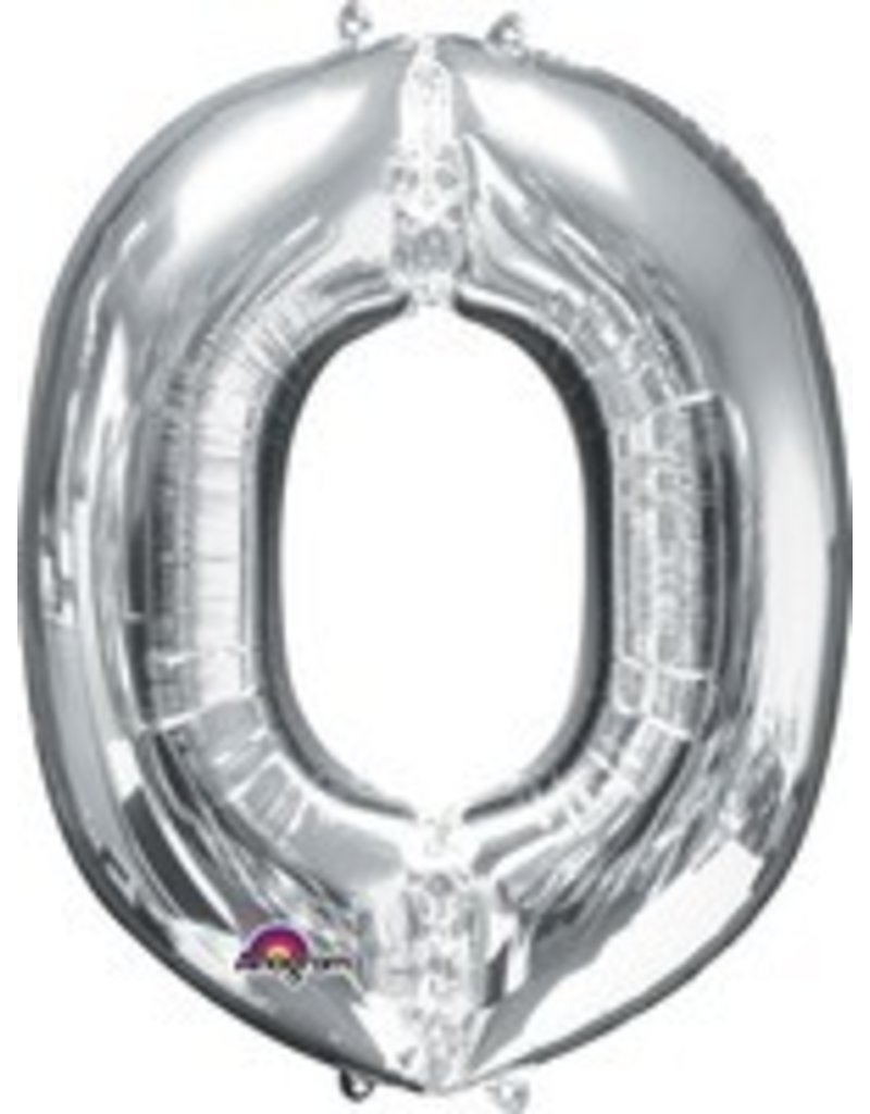 Silver Letter O Mylar 34" Balloon