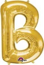 Gold Letter B Mylar 34" Balloon