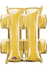 Gold Shape # Mylar 34" Balloon