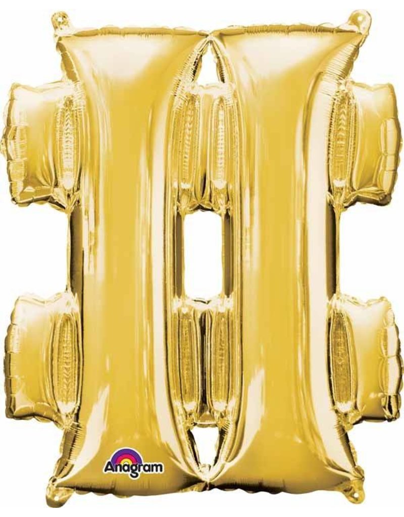Gold Shape # Mylar 34" Balloon