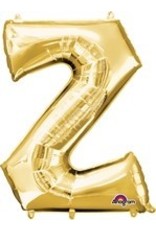 Gold Letter Z Mylar 34" Balloon