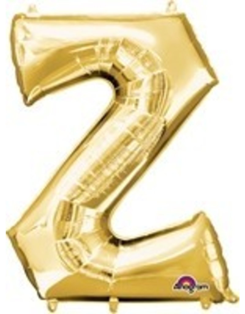 Gold Letter Z Mylar 34" Balloon
