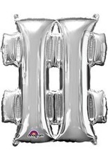 Silver # Mylar 34" Balloon