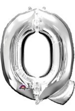 Silver Letter Q Mylar 34" Balloon