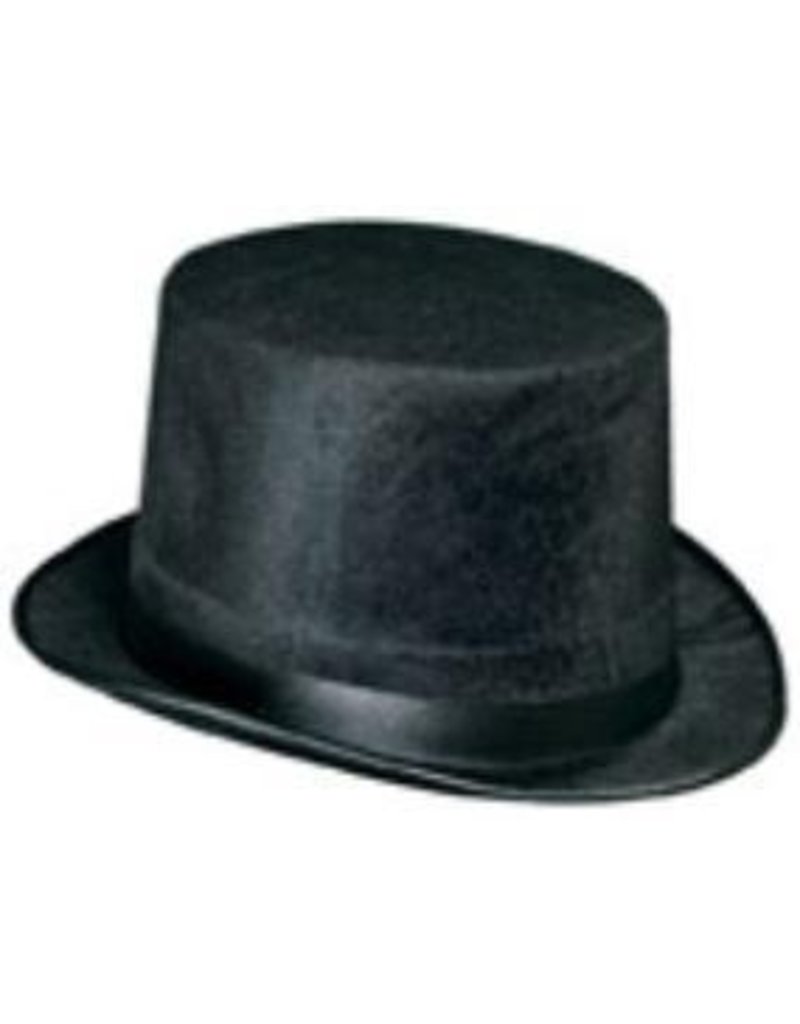 Black Dura-Form Vel-Felt Top Hat