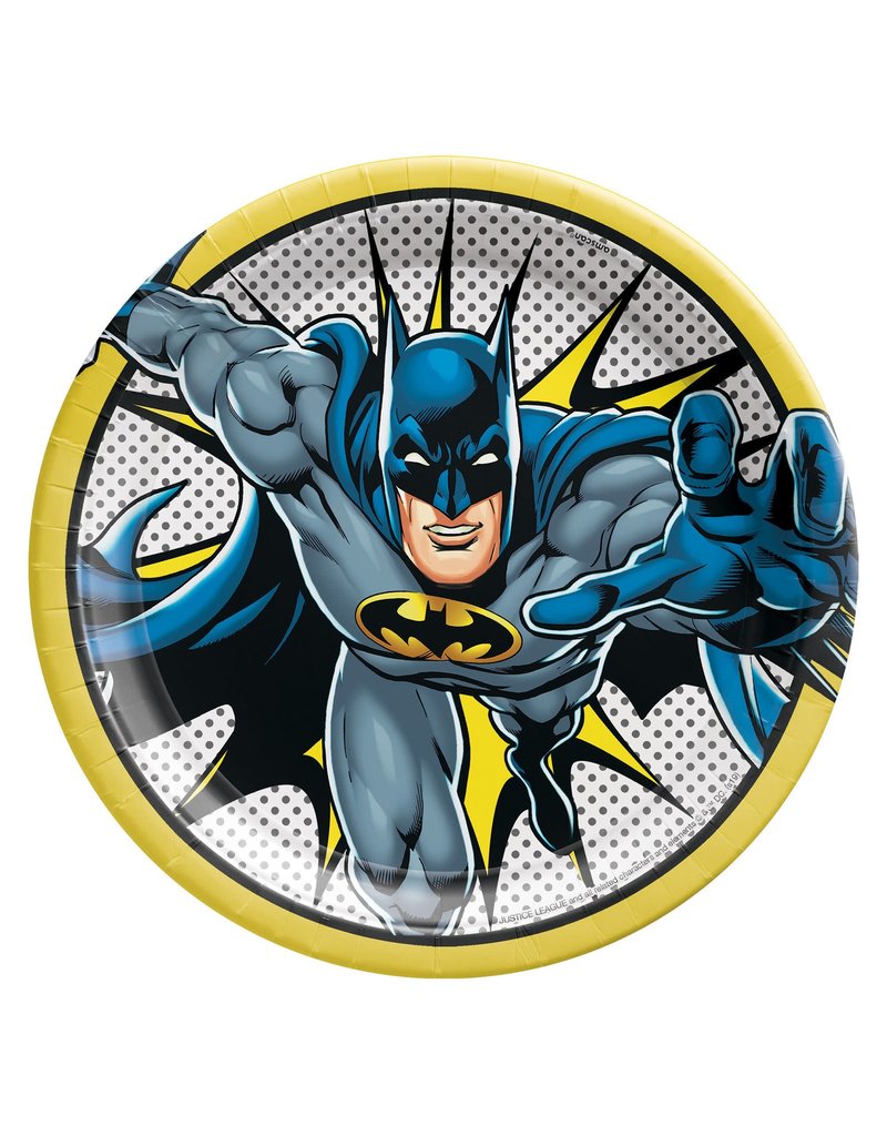 Justice League Heroes Unite™ 9" Round Plates - Batman (8)