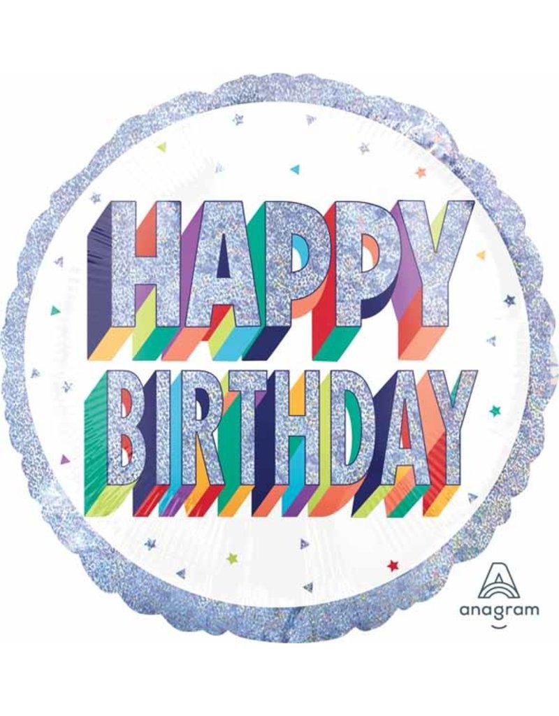 Here's To Your Birthday 18" Mylar Balloon