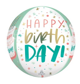 Happy Cake Day HBD 16" Orbz Mylar Balloon