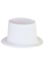 White Flocked Velour Top Hat