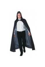 Black Full Length Cape With Hood