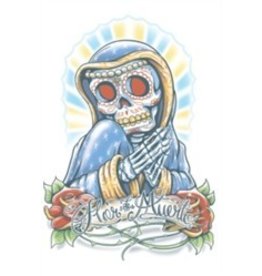 Day of The Dead Temporary Tattoo La Flor