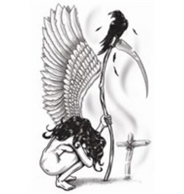 Goth Temporary Tattoo Angel Of Death