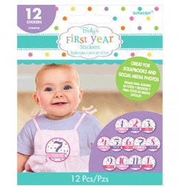 Baby's First Year Stickers Girl