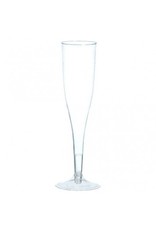 Clear Plastic Champagne Flutes Big Party Pack (20)