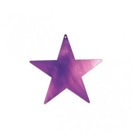 Purple Bulk Foil Star Cutouts 9"