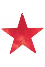 Red Foil Star Cutouts 9"