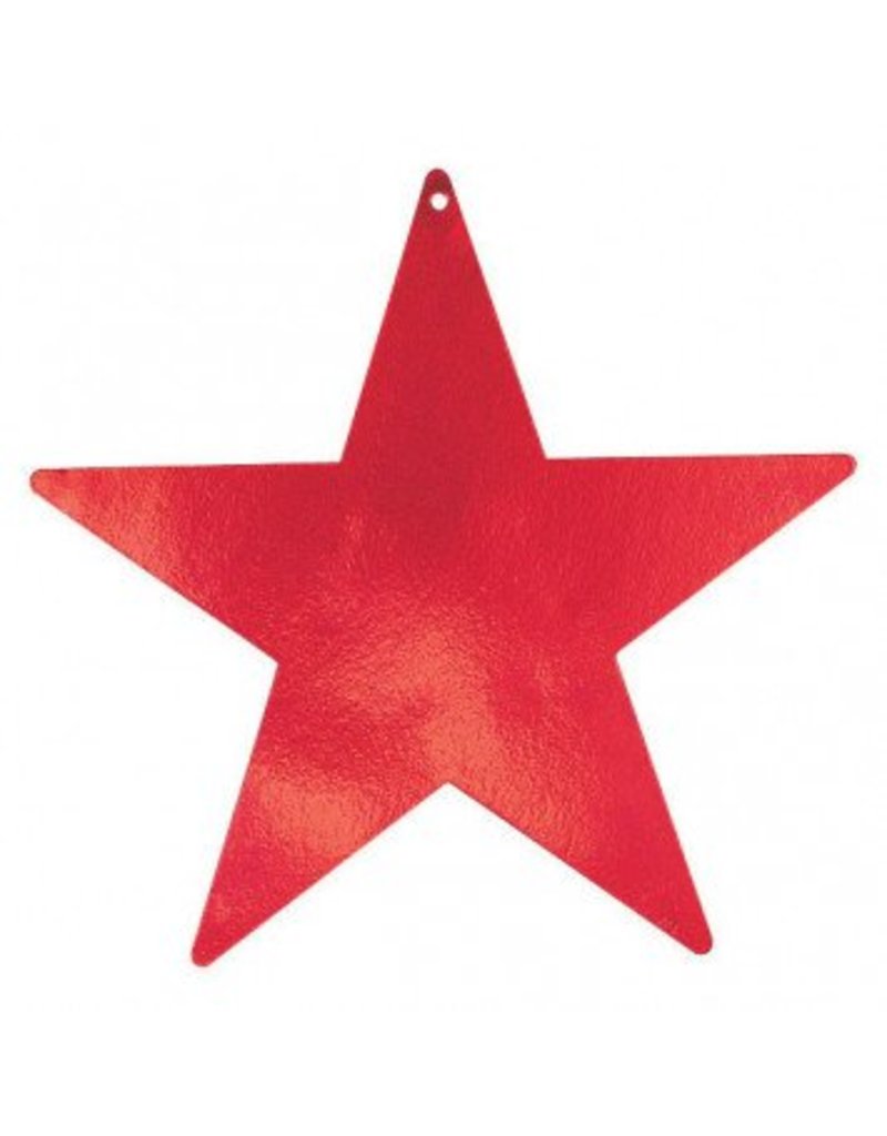 Red Foil Star Cutouts 9"