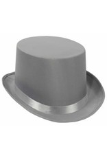 Gray Satin Sleek Top Hat