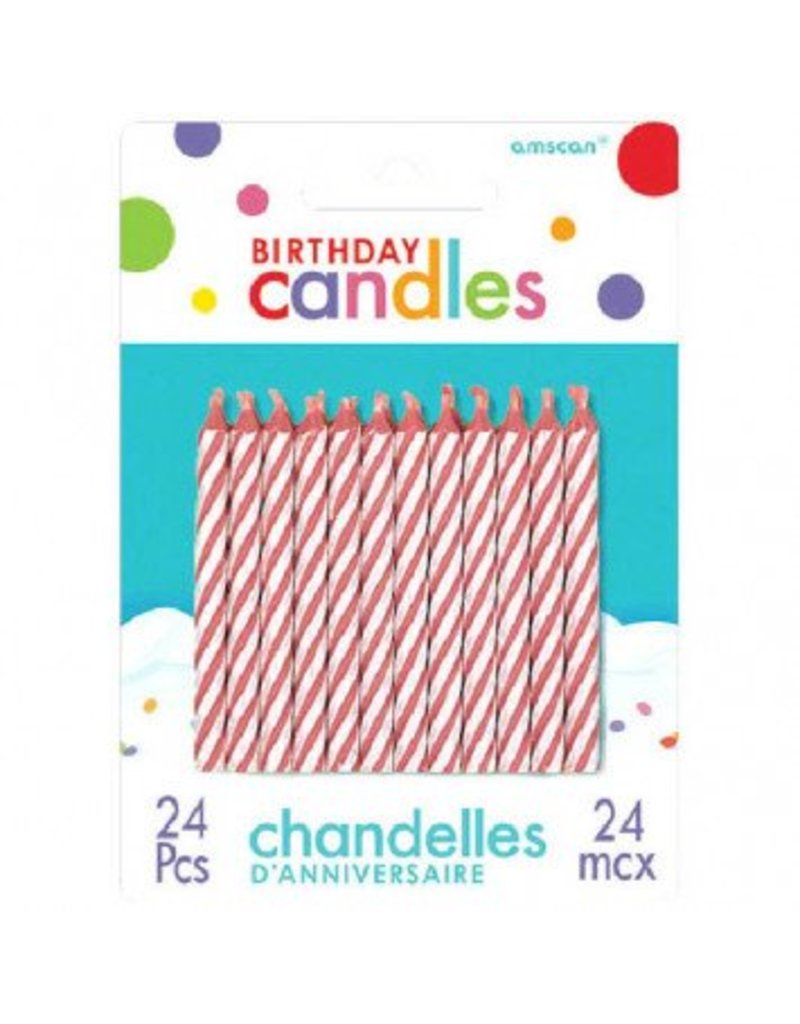 Pink Spiral Candles (24)