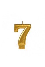Numeral Metallic Candle #7 - Gold