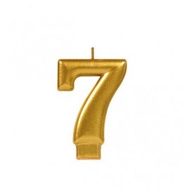 Numeral Metallic Candle #7 - Gold