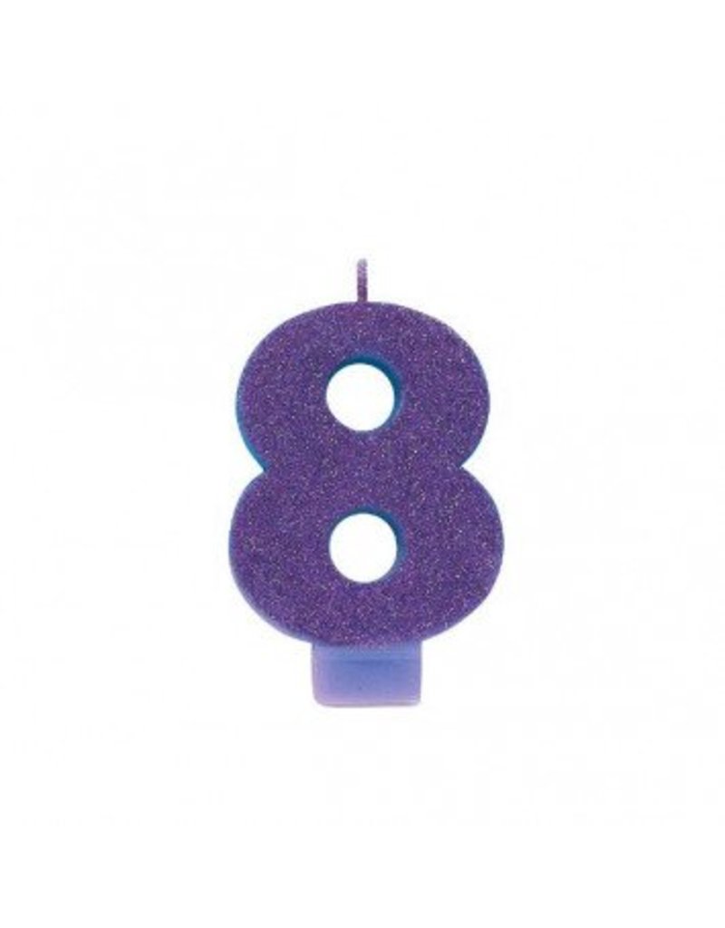 #8 Glitter Candle Purple