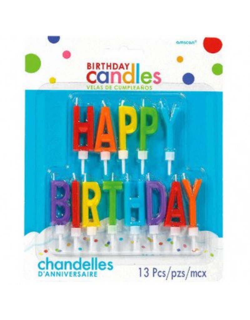 Happy Birthday Letter Candles Primary