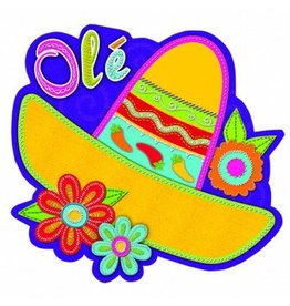 Cutout Sombrero with Flower