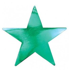 Green Foil Star Cutouts, 5"