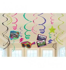 80's Value Pack Swirl Decorations