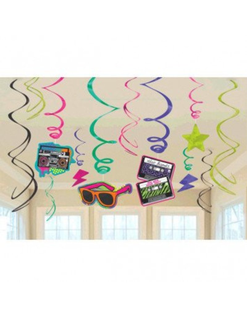 80's Value Pack Swirl Decorations