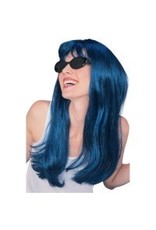 dark blue wig