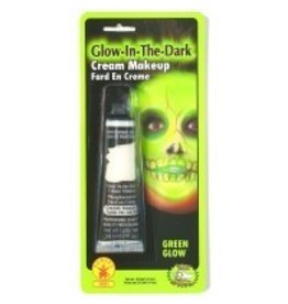 Glow-In-The-Dark Green Cream Makeup