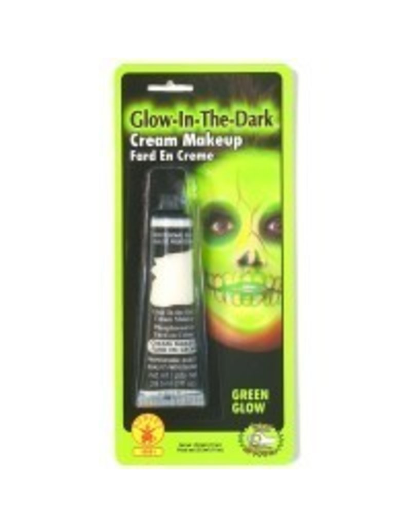Glow-In-The-Dark Green Cream Makeup