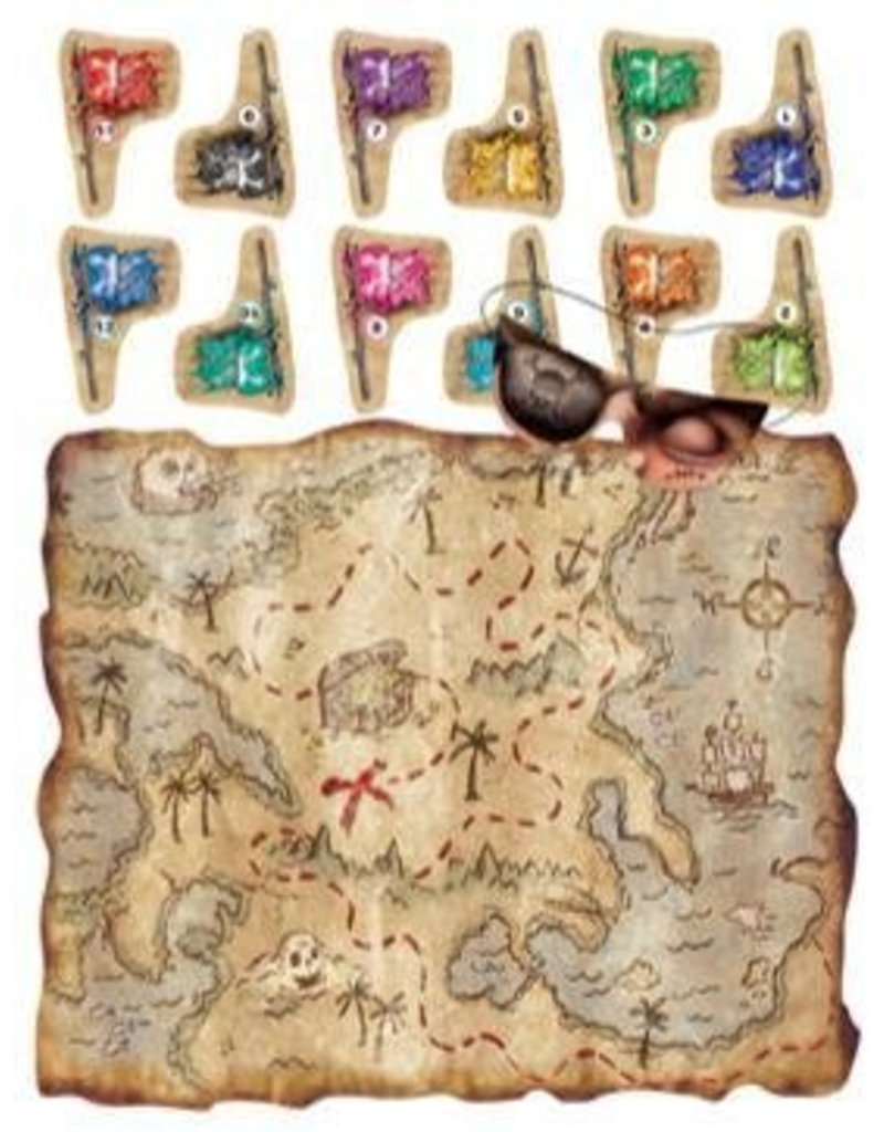 Pirate Treasure Map Party Game 1pk