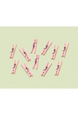 Pink Clothespin Baby Shower Favour Charms (24)