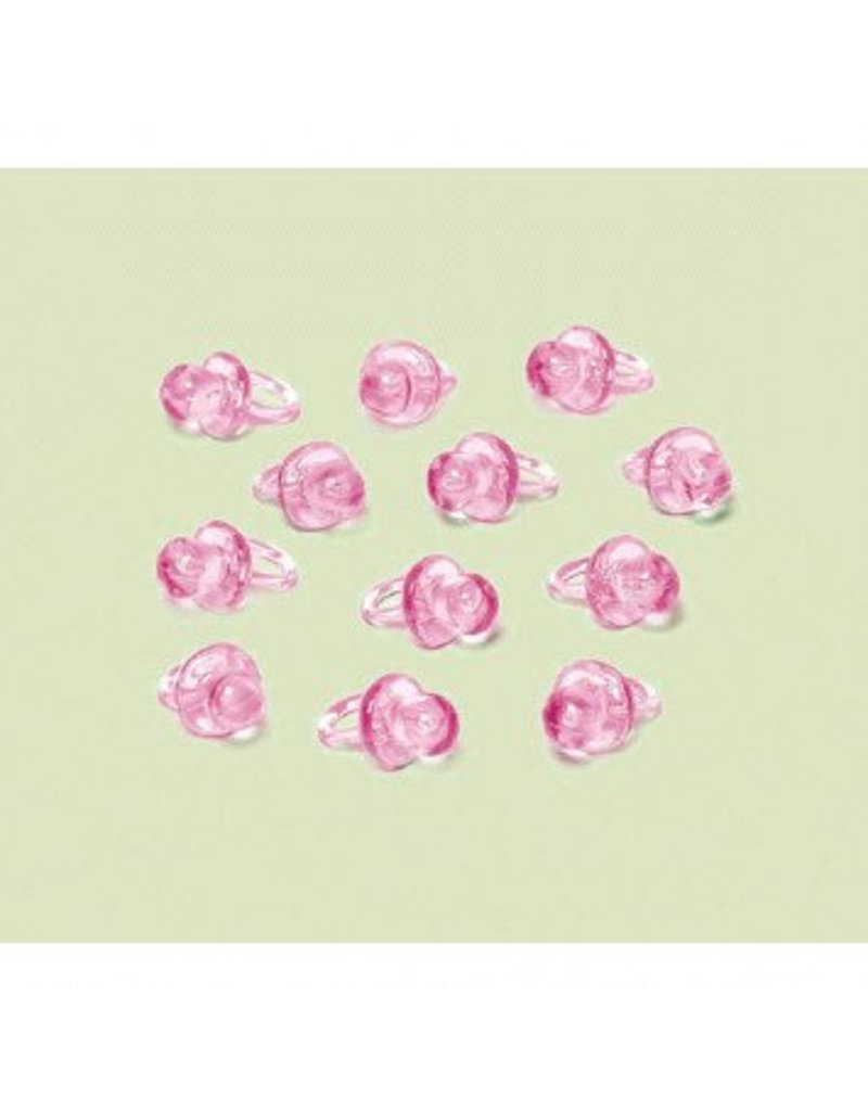 Pink Pacifier Baby Shower Favour Charms (24)